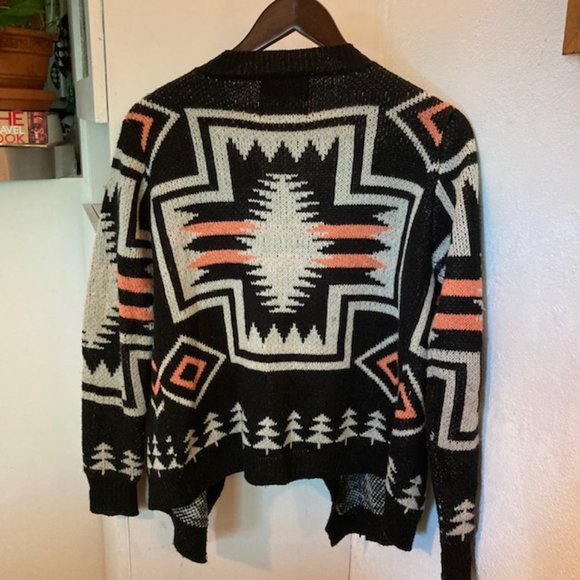 CI SONO Geometric Print Open Cardigan S - Picture 2 of 5